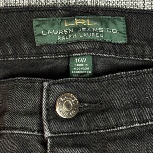Womens Ralph Lauren | Lauren Classic Straight Jeans | Size 16W | Black Denim